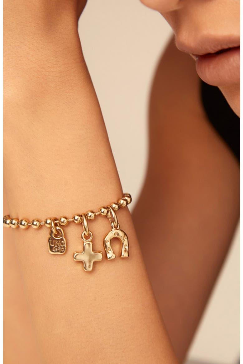 18K Gold-Plated Horseshoe Charm, Alternate, color, Gold