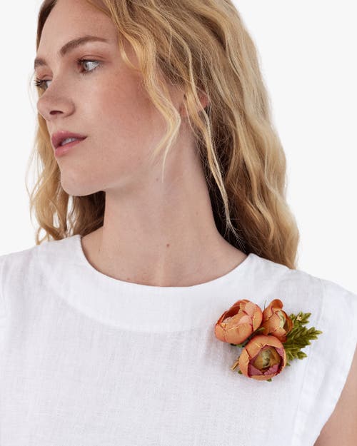Helena Simon The Ranunculus Floral Brooch In Multi