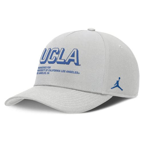 Jordan Brand Gray Ucla Bruins 2025 Sideline Dust Pinched Rise Adjustable Hat