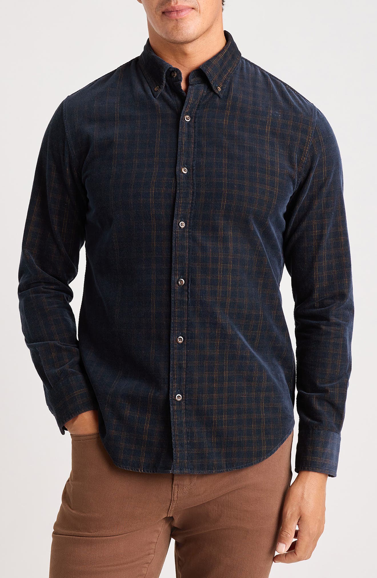 selected NAVY BLUE RUFUS PLAID