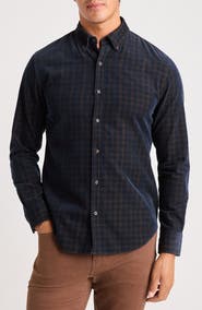 Bonobos Everyday Plaid Long Sleeve Corduroy Button-Down Shirt