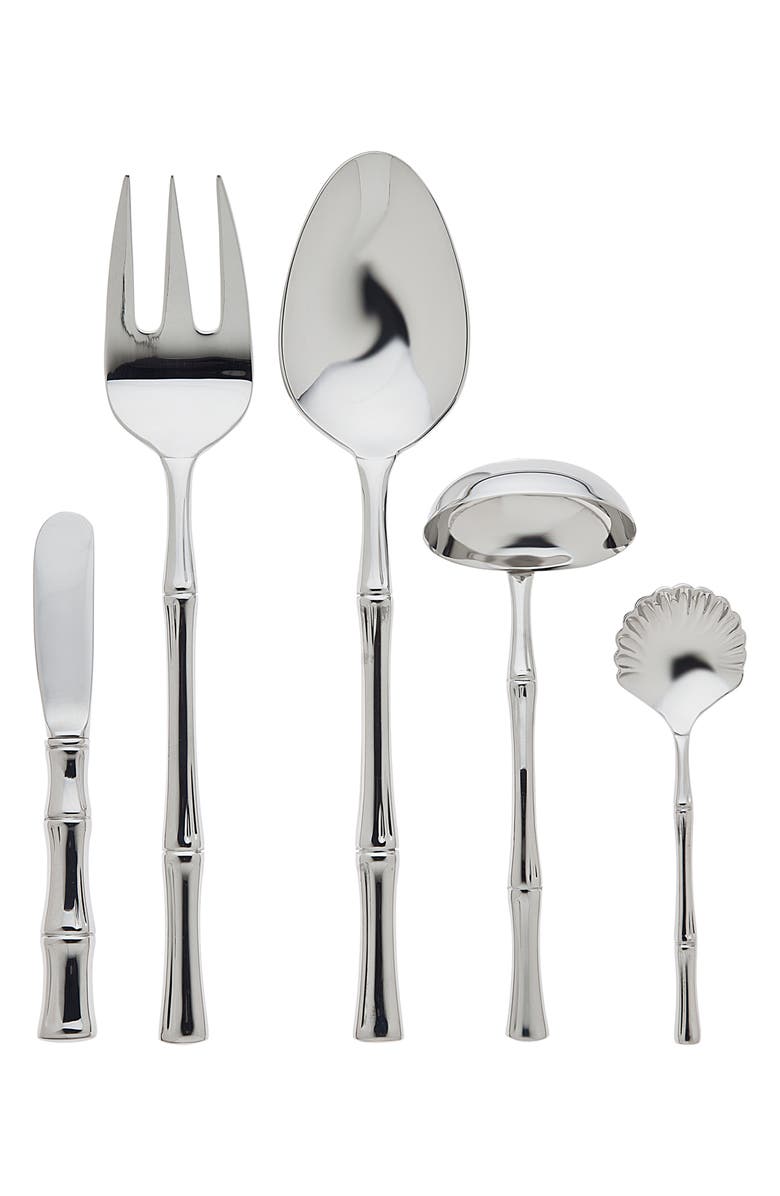 RICCI Bamboo 5-Piece Flatware Serving set, Main, color, 
