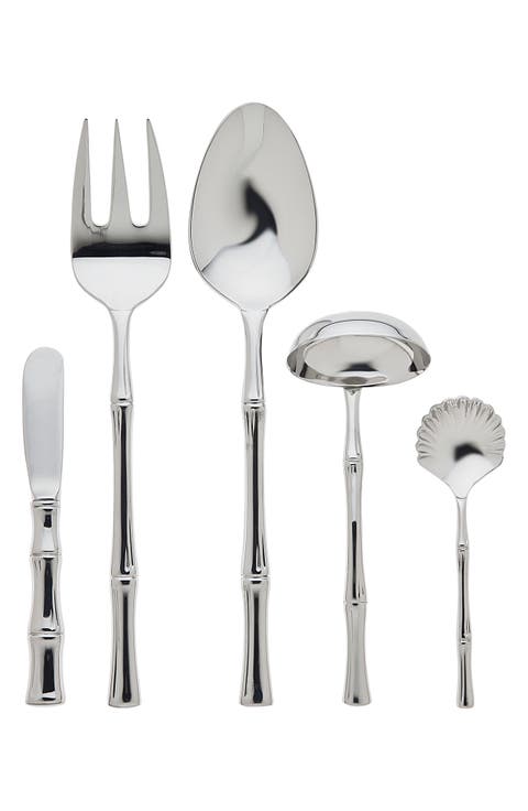 RICCI Bamboo 5-Piece Flatware Serving set