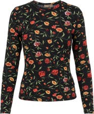 Positive V-Neck Long Sleeve Top
