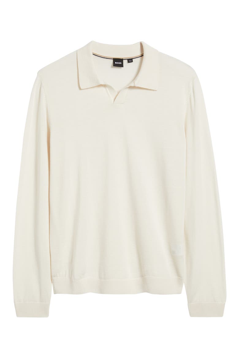 Enord Long Sleeve Wool Polo Sweater, Alternate, color, OPEN WHITE