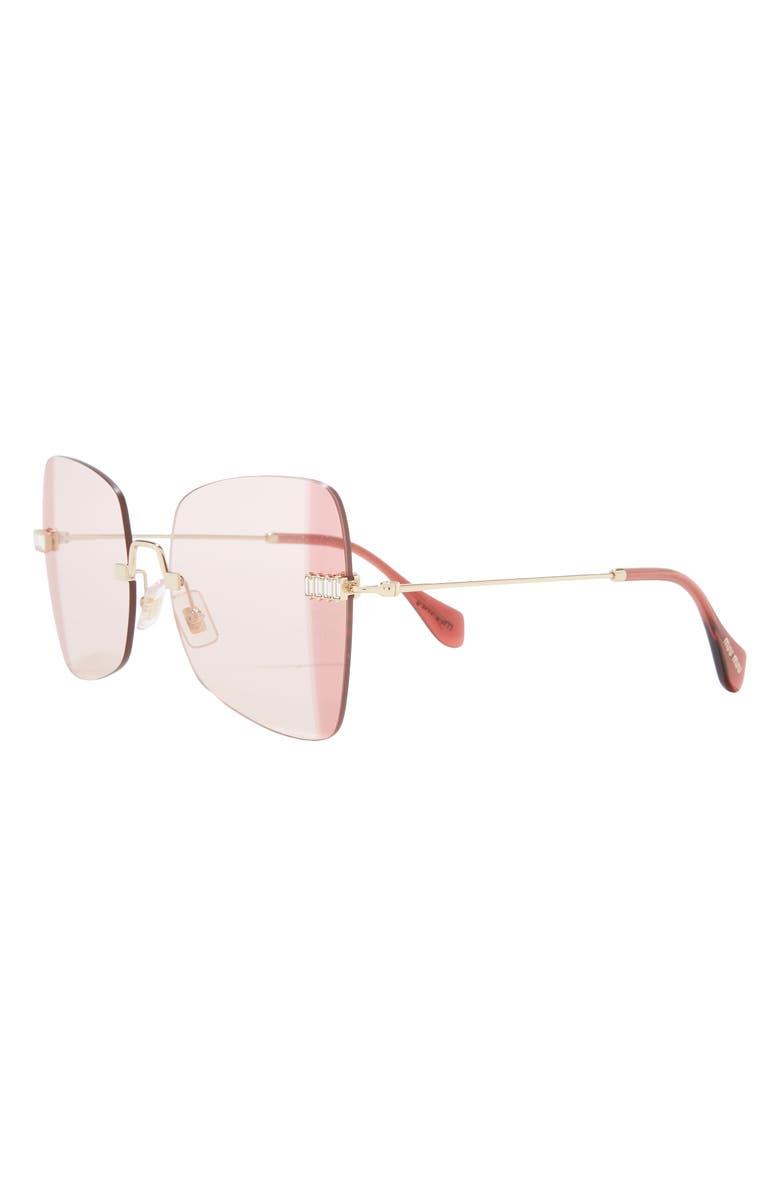 Miu Miu 59mm Irregular Sunglasses, Alternate, color, Matte Pale Gold
