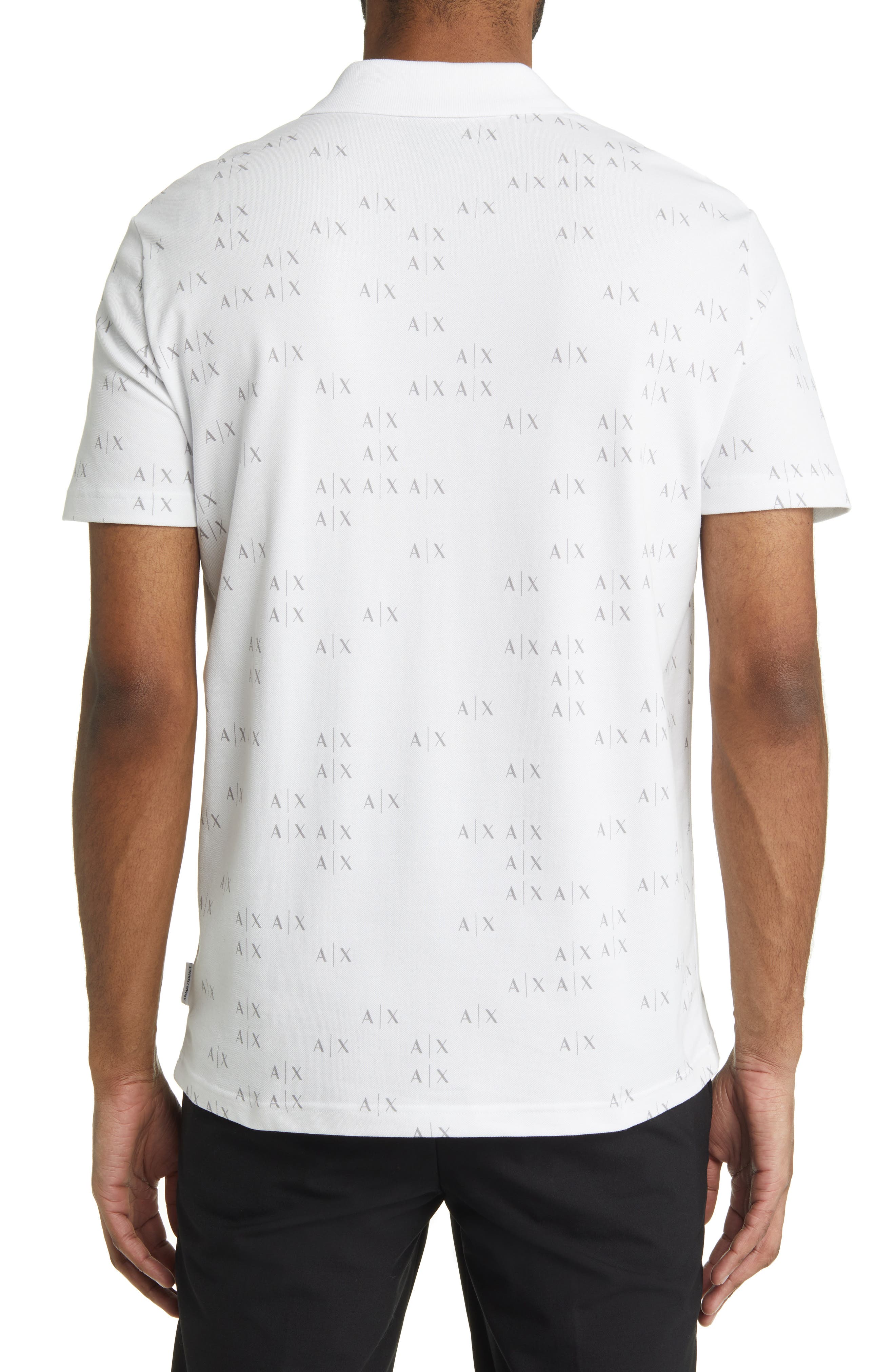Armani Exchange Scatter Icon Stretch Cotton Polo (Men) | Nordstrom