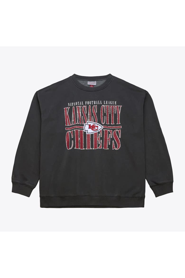 Men's Mitchell & Ness Black Kansas City Chiefs Downtown Collection Fleece Sweatshirt, Main, color, Black