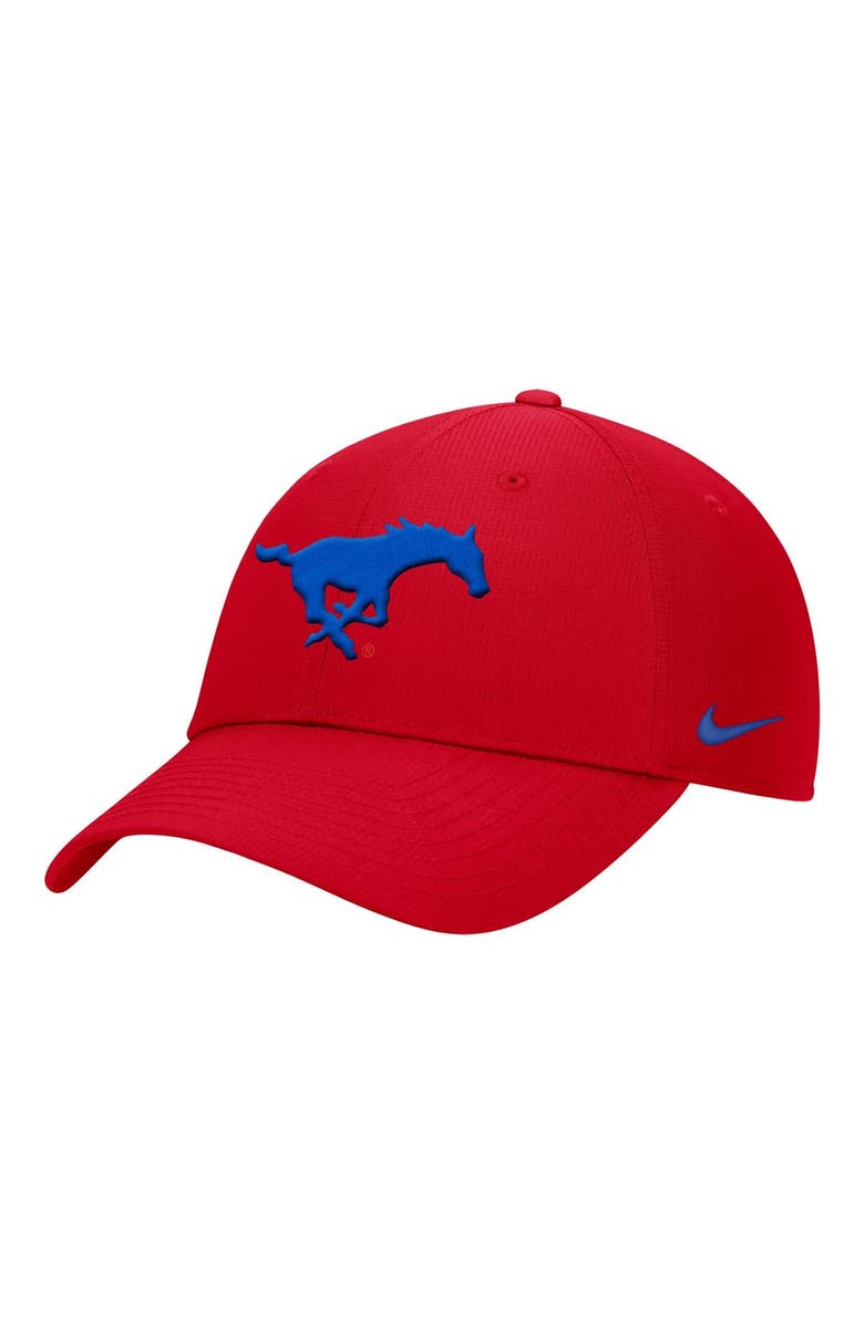 Nike Men's Nike Red SMU Mustangs 2025 On-Field Club Performance Adjustable Hat, Main, color,