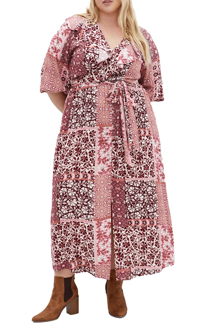 Romina Print Long Sleeve Maxi Dress, Main, color, PRINT