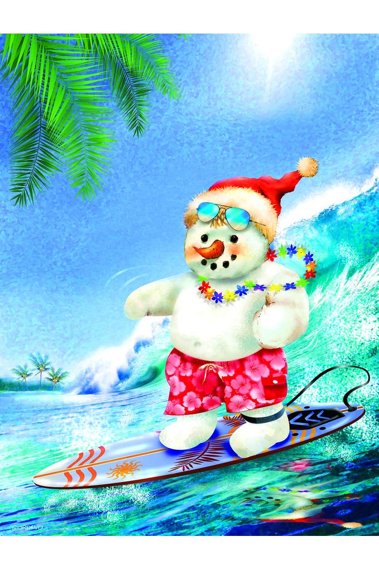 Surfin' Santa 300 piece Jigsaw Puzzle for Adults, Alternate, color, Multicolor