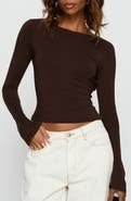 Princess Polly Harpur Long Sleeve Open Back Crop Top