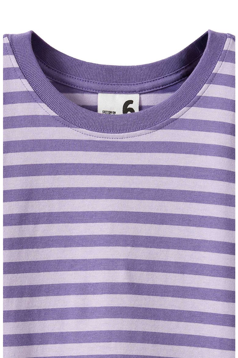 Kid's Essential Long Sleeve Boxy Tee, Alternate, color, Island Punch Vintage Lilac