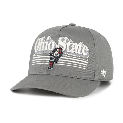 Men's '47  Gray Ohio State Buckeyes Script Fade Hitch Adjustable Hat