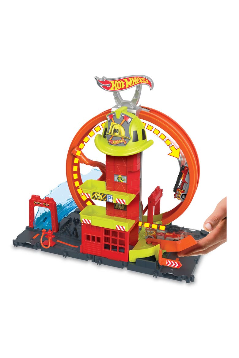 Hot Wheels® City Super Loop Fire Station Playset, Alternate, color, NONE