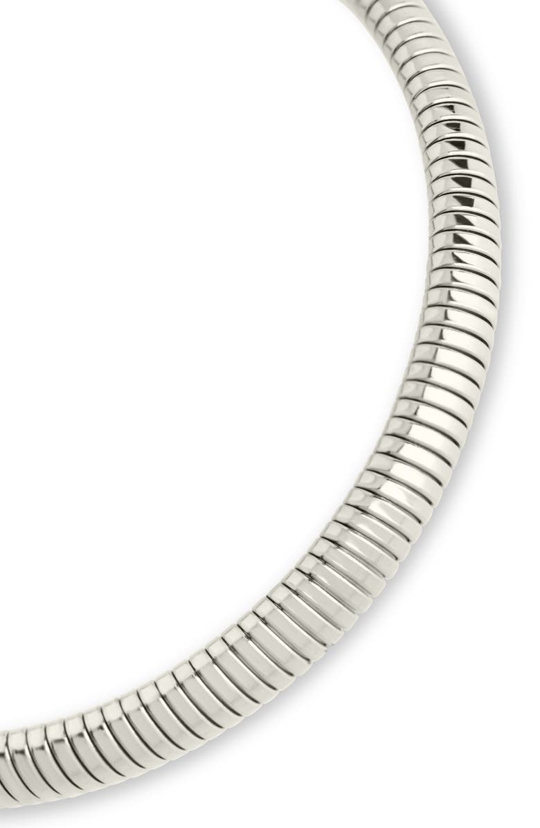 Sterling Forever Nia Textured Stretch Bracelet, Alternate, color, Silver