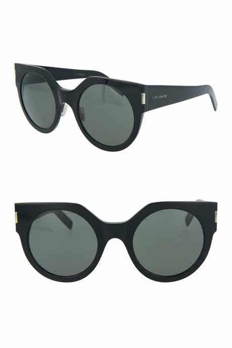 Saint Laurent 52mm Round Sunglasses