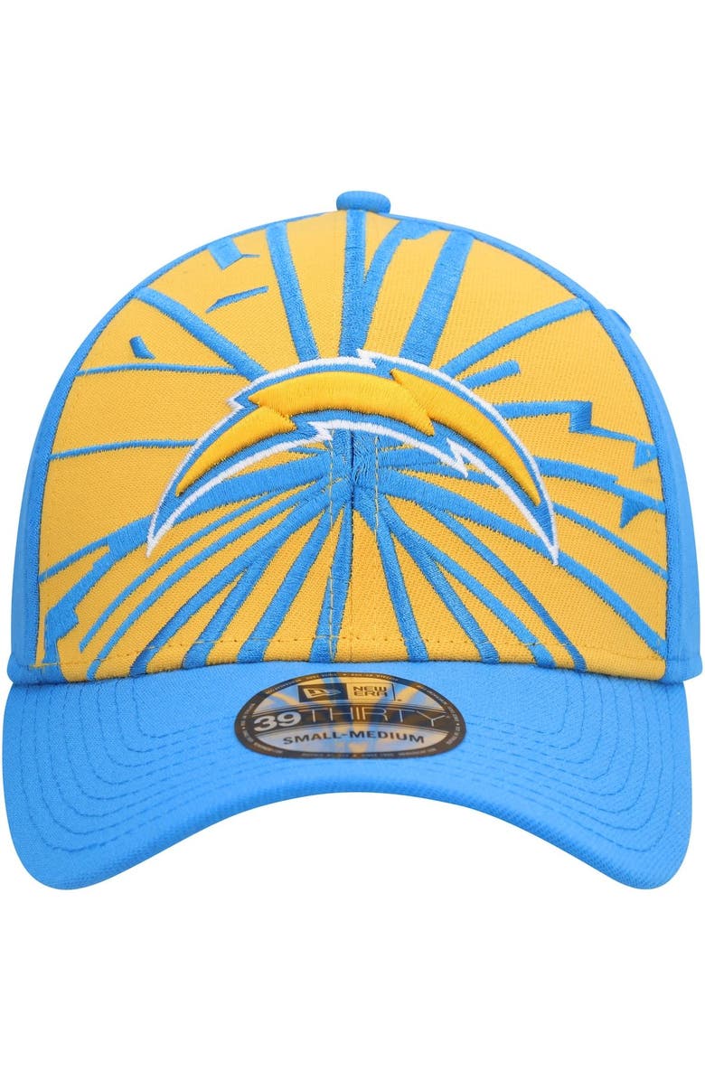 New Era Men's New Era Gold/Powder Blue Los Angeles Chargers Shattered 39THIRTY Flex Hat, Alternate, color, Gold