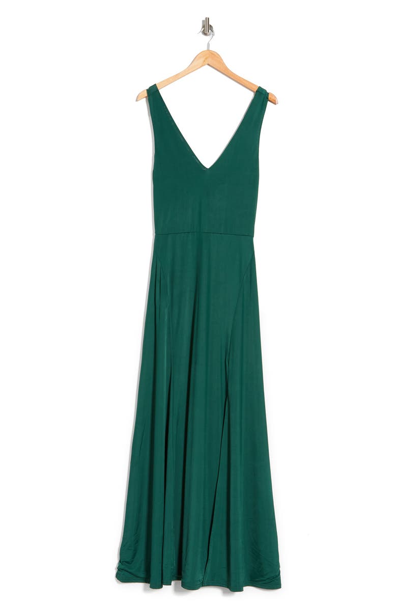 Love By Design Geneva V-Neck Sleeveless Maxi Dress, Alternate, color, Hunter Green