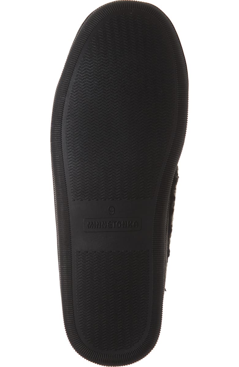 Minnetonka Allen Fleece Lined Slipper, Alternate, color, Charcoal Suede