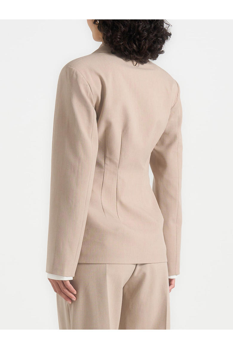 Beatrice Tailored Double Breasted Blazer, Alternate, color, Taupe