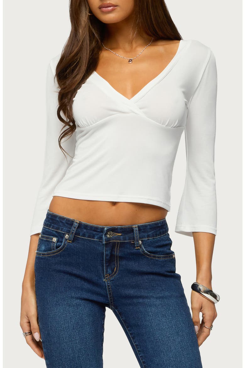 Mar V-Neck Top, Main, color, CREAM