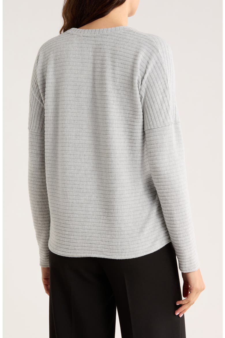 Long Sleeve Drop Shoulder Crewneck Top, Alternate, color, MIST GREY HEATHER