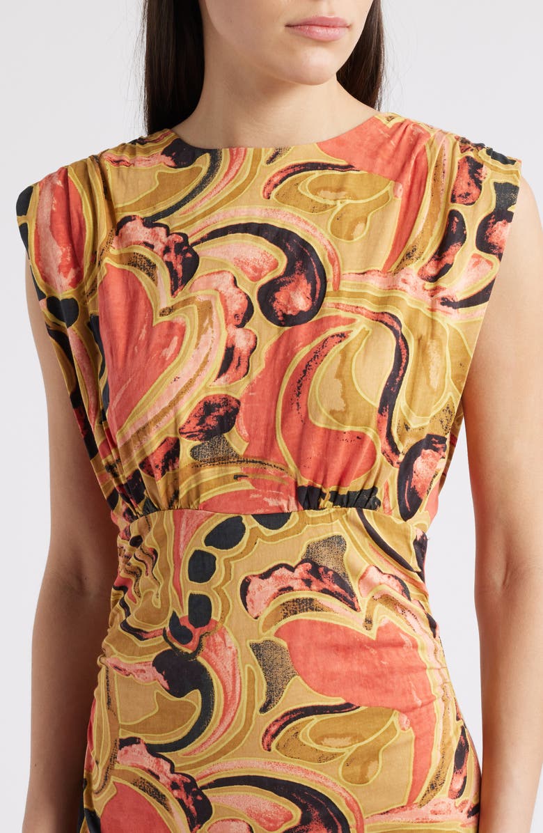 Cleobella Donna Paisley Organic Cotton Midi Dress, Alternate, color, Osaria Print