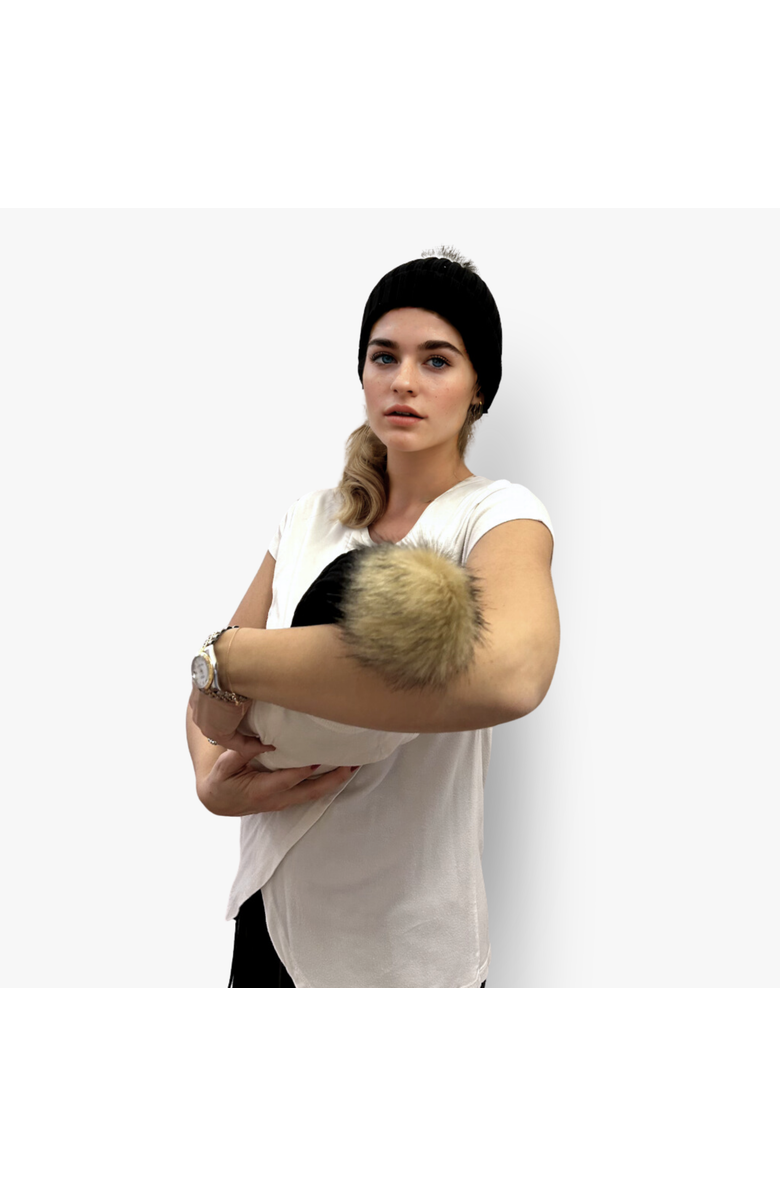 Accouchée Mom n Me Beanie Set, Alternate, color, Black