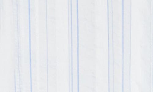Vince Stripe Cap Sleeve Shirtdress In White