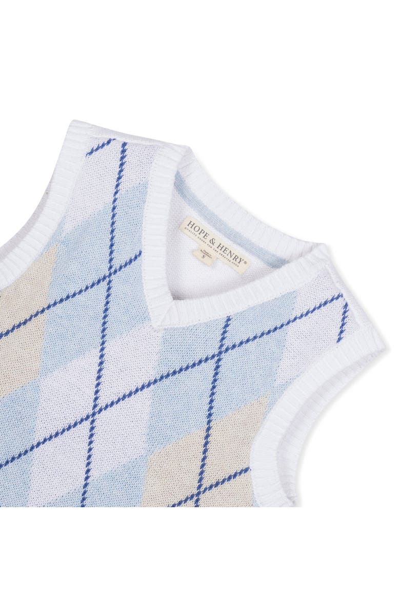 Hope & Henry Boys' Organic Argyle Sweater Vest, Kids, Alternate, color, 