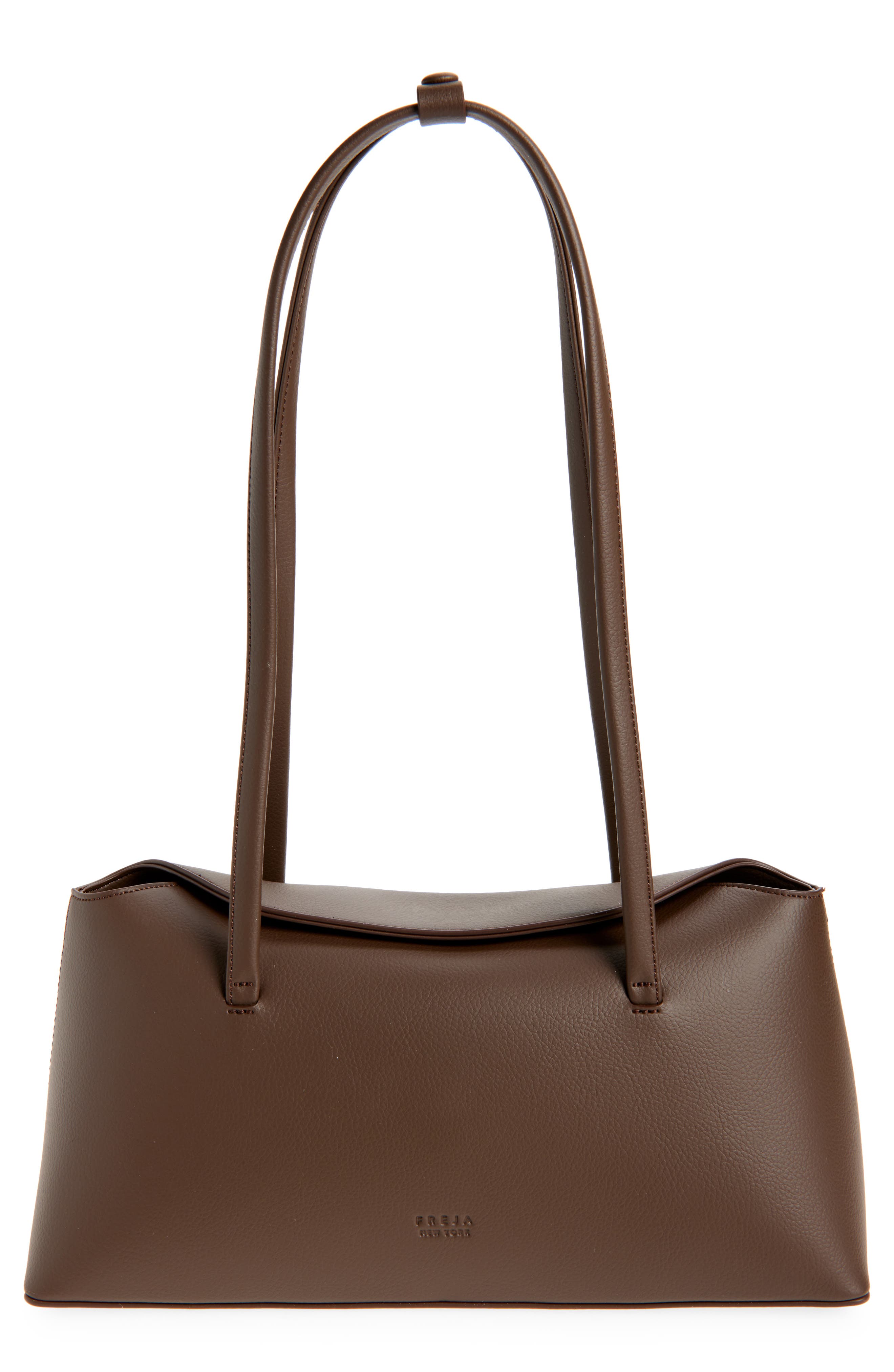 Freja New York Chrystie Faux Leather Shoulder Bag in Espresso 
