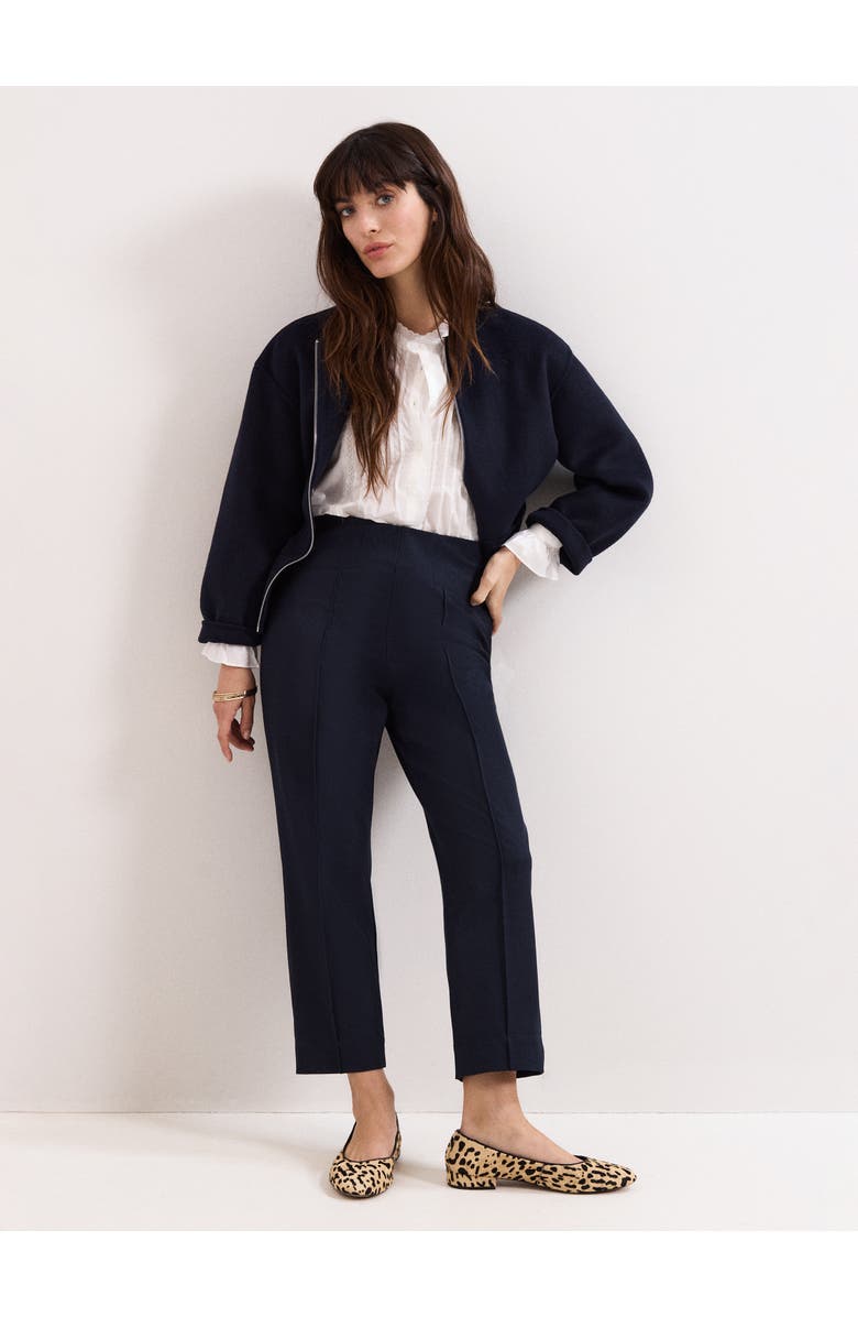 Phase Eight Miah High Rise Cropped Trousers, Alternate, color, Navy