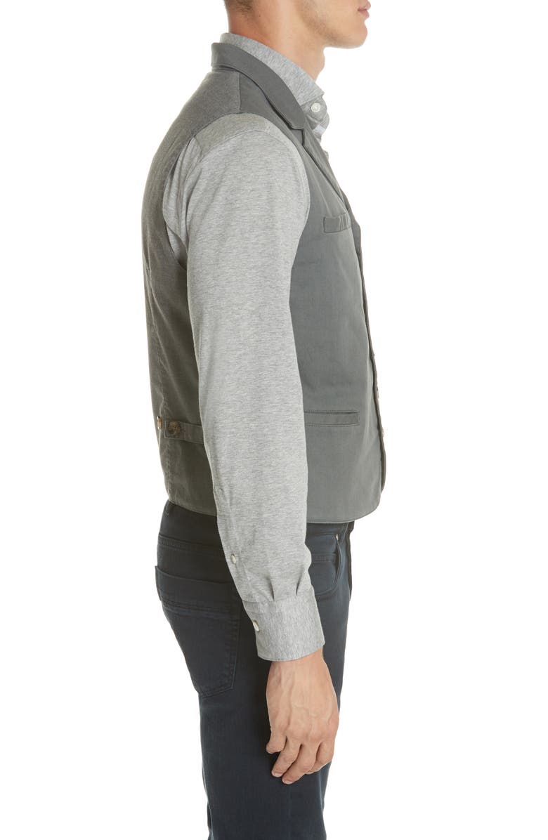 Eleventy Slim Fit Stretch Cotton Twill Vest, Alternate, color,