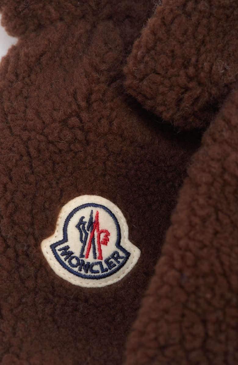 Moncler Fleece Fingerless Gloves, Alternate, color, Black Coffee