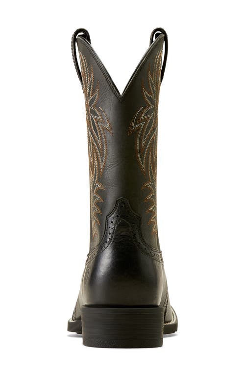 Ariat Sport Wide Square Toe Cowboy Boot In Black