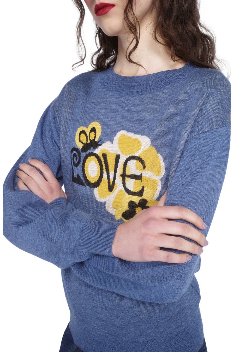 Love Knitwear Sweater, Alternate, color, CORNFLOWER MULTI