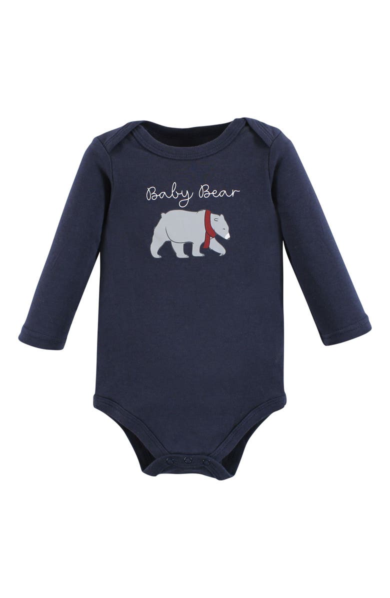 Hudson Baby Cotton Long-Sleeve Bodysuits 5-Pack, Alternate, color, Moosing Around