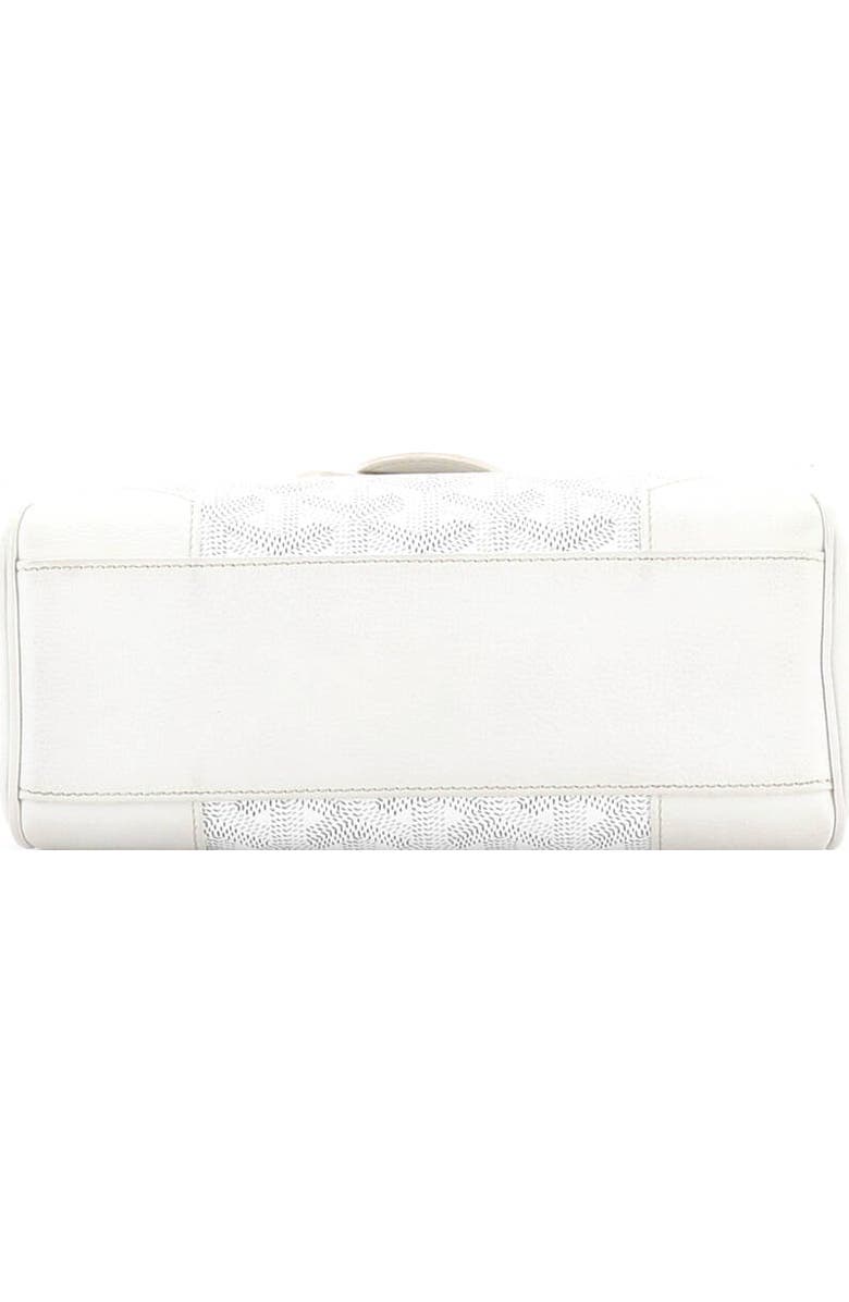 Pre-Owned Goyard Saigon Top Handle Bag Coated Canvas with Leather Mini, Alternate, color, White