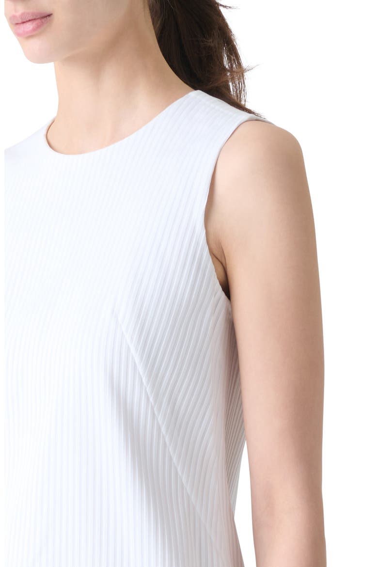 Pleated Cotton Voile Sheath Dress, Alternate, color, WHITE