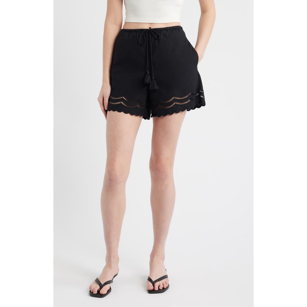 Rails Armanda Cotton Shorts In Black Embroidery