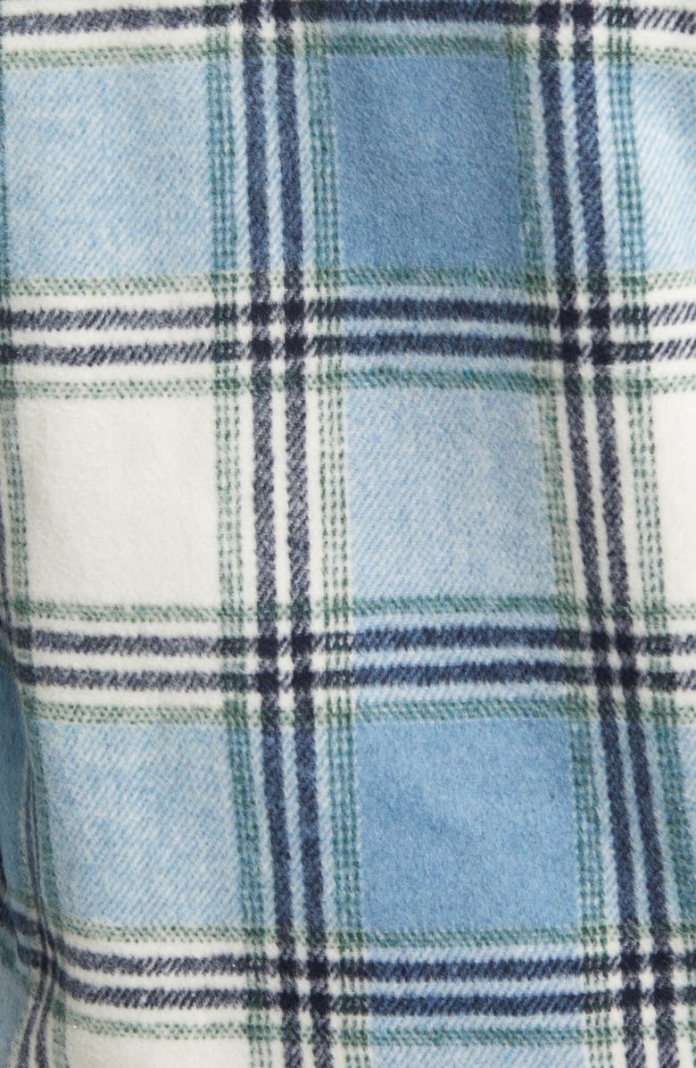 Halogen<sup>®</sup> Plaid Crop Wool Coat, Alternate, color,