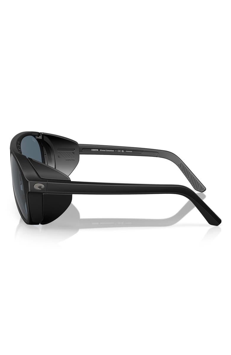 Costa Del Mar Grand Catalina 59mm Polarized Pilot Sunglasses, Alternate, color, Matte Black/ Gray