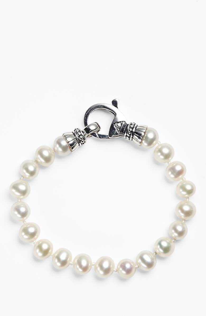 LAGOS Luna Freshwater Pearl Bracelet, Alternate, color, Silver/ Pearl