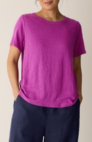 Eileen Fisher Organic Linen Crewneck T-Shirt