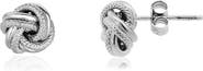 The Lovery Fine Jewelry Textured Knot Stud Earrings