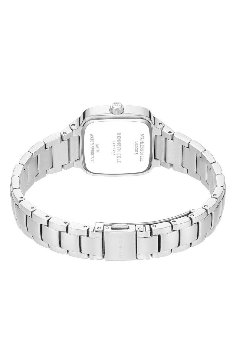 Kenneth Cole New York Classic Mother-of-Pearl & Diamond Bracelet Watch, 28mm x 31.6mm, Alternate, color, Silver