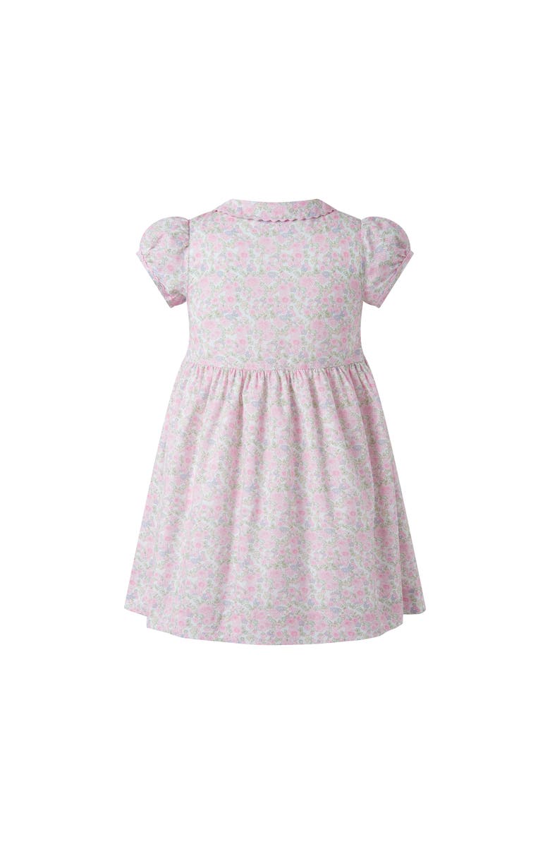 Rachel Riley Ditsy Bloom Smocked Button-Front Dress, Alternate, color, Pink