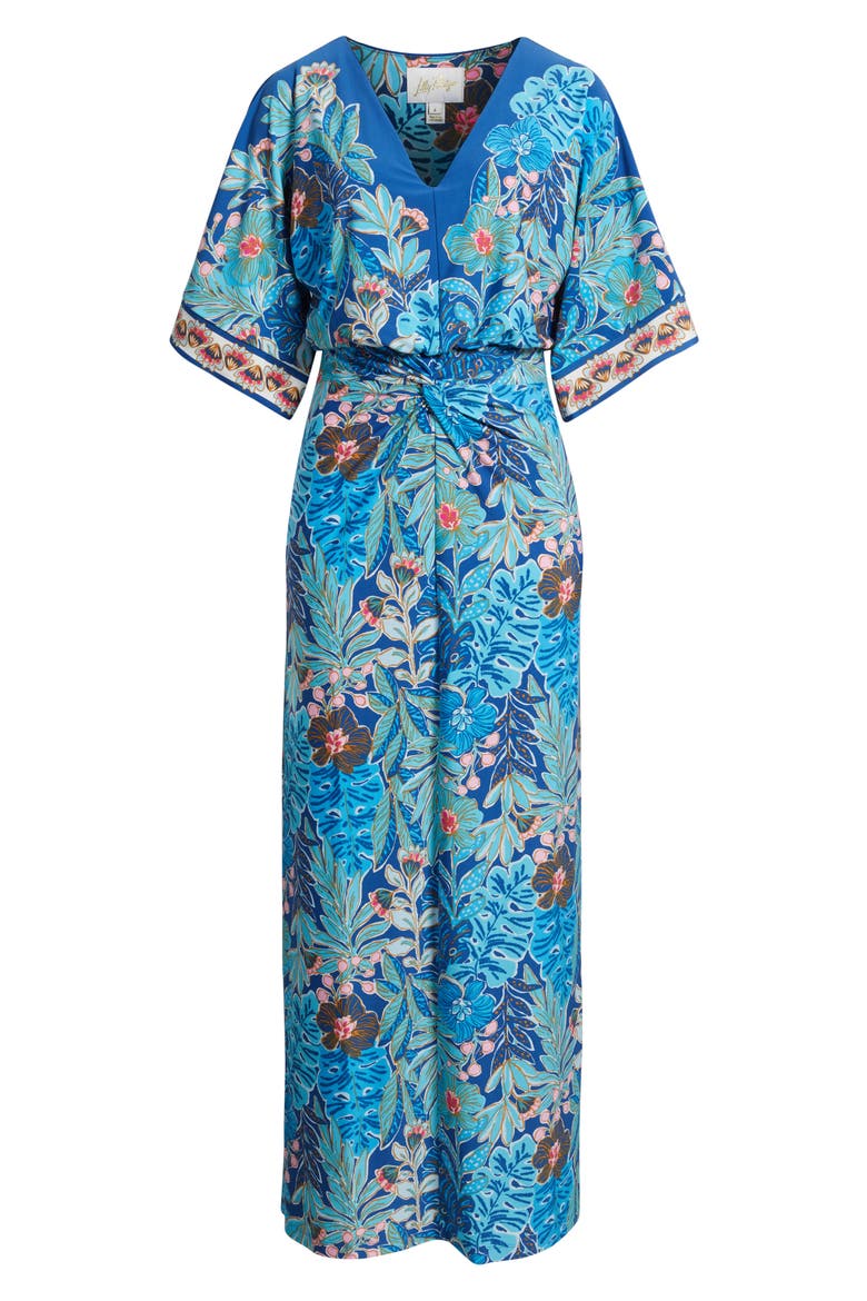 Adalyn Floral Maxi Dress, Alternate, color, STARLIGHT NAVY BEST FOREVER