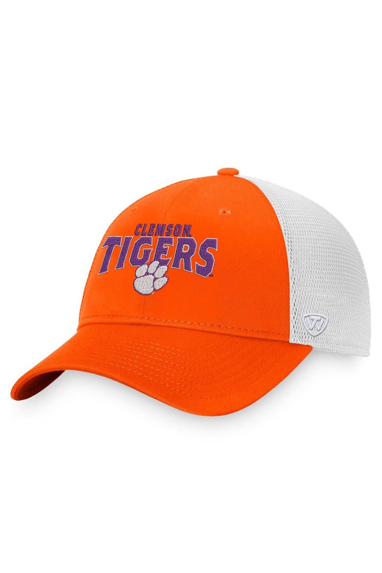 Men's Top of the World Orange Clemson Tigers Breakout Trucker Snapback Hat, Main, color, Orange
